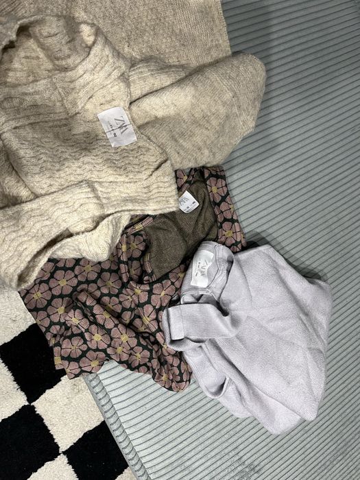 Zara dzianinowa spodnica ogtodniczka 140