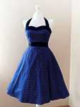 sukienka pin up przebranie koktajlowa grochy imprezowa gorsetowa 36 38