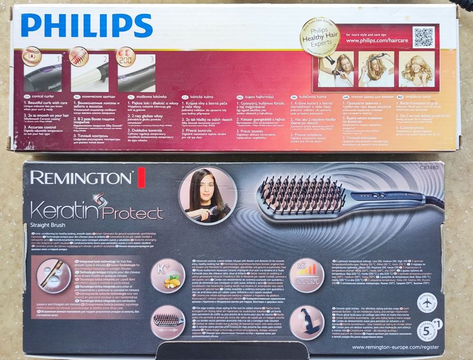 Щітка-випрямляч Remington CB7480 + плойка Philips HP8618/00