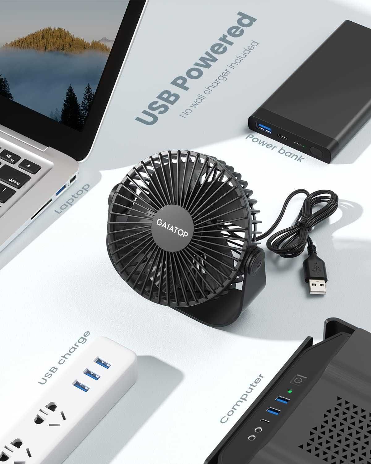 Gaiatop USB Desk Fan - Настільний вентилятор