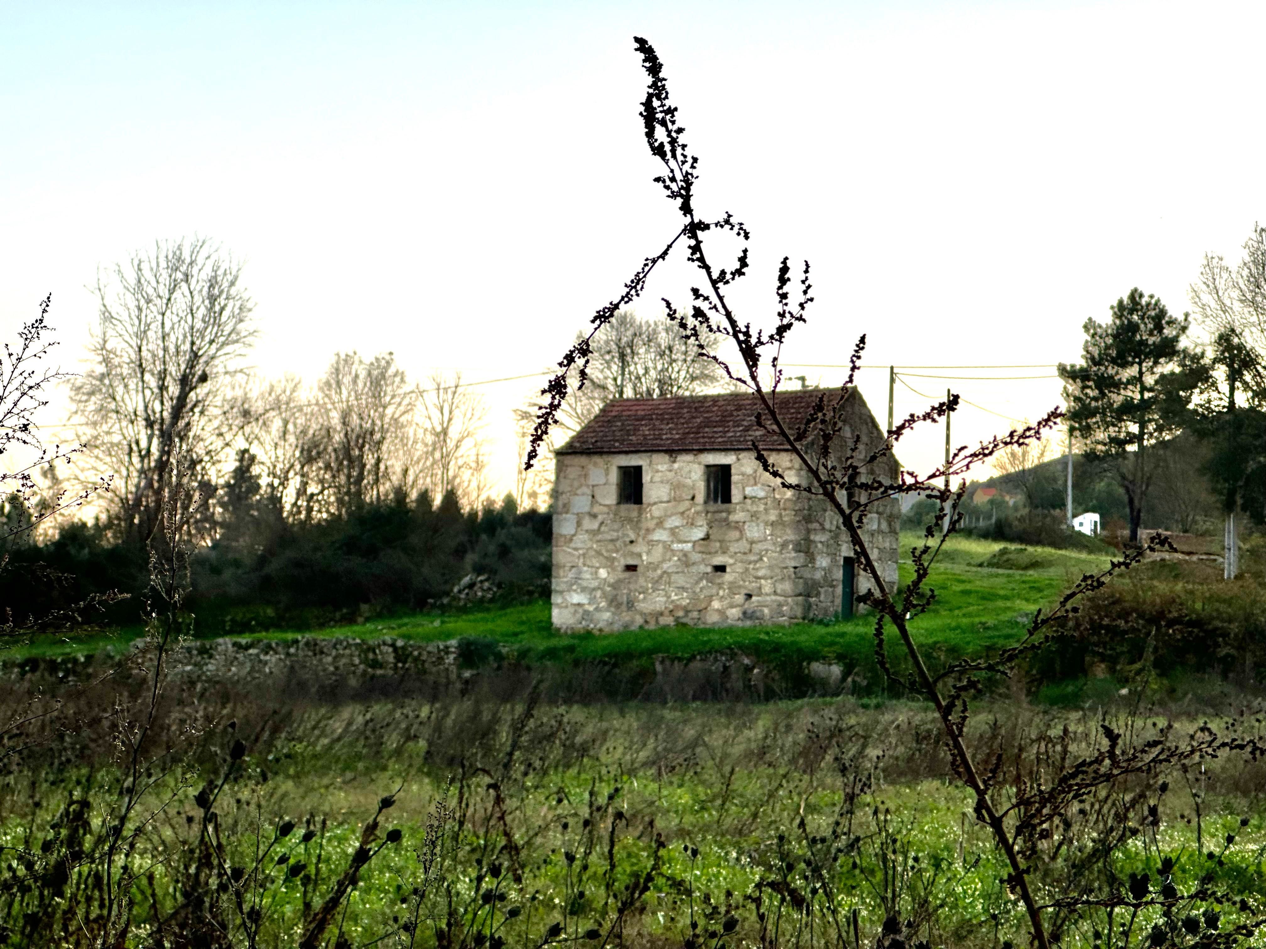 Traditional Stone House with Farmland – Peaceful Rural Setting