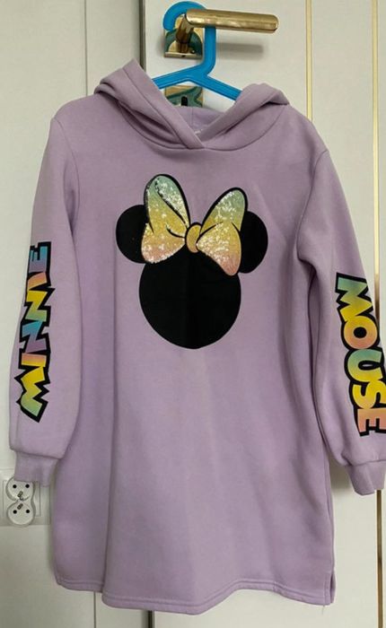 Myszka Minnie sukienka dresowa z kapturem 104 110  HM