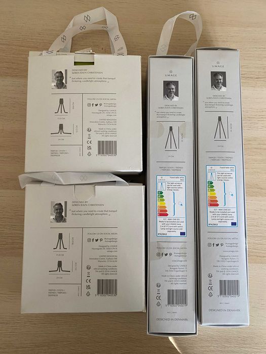 Lampa Eos biała mini plus podstawa 4szt