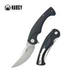 Nóż składany Kubey Scimitar Black G10, Bead Blasted 14C28N (KU173K)