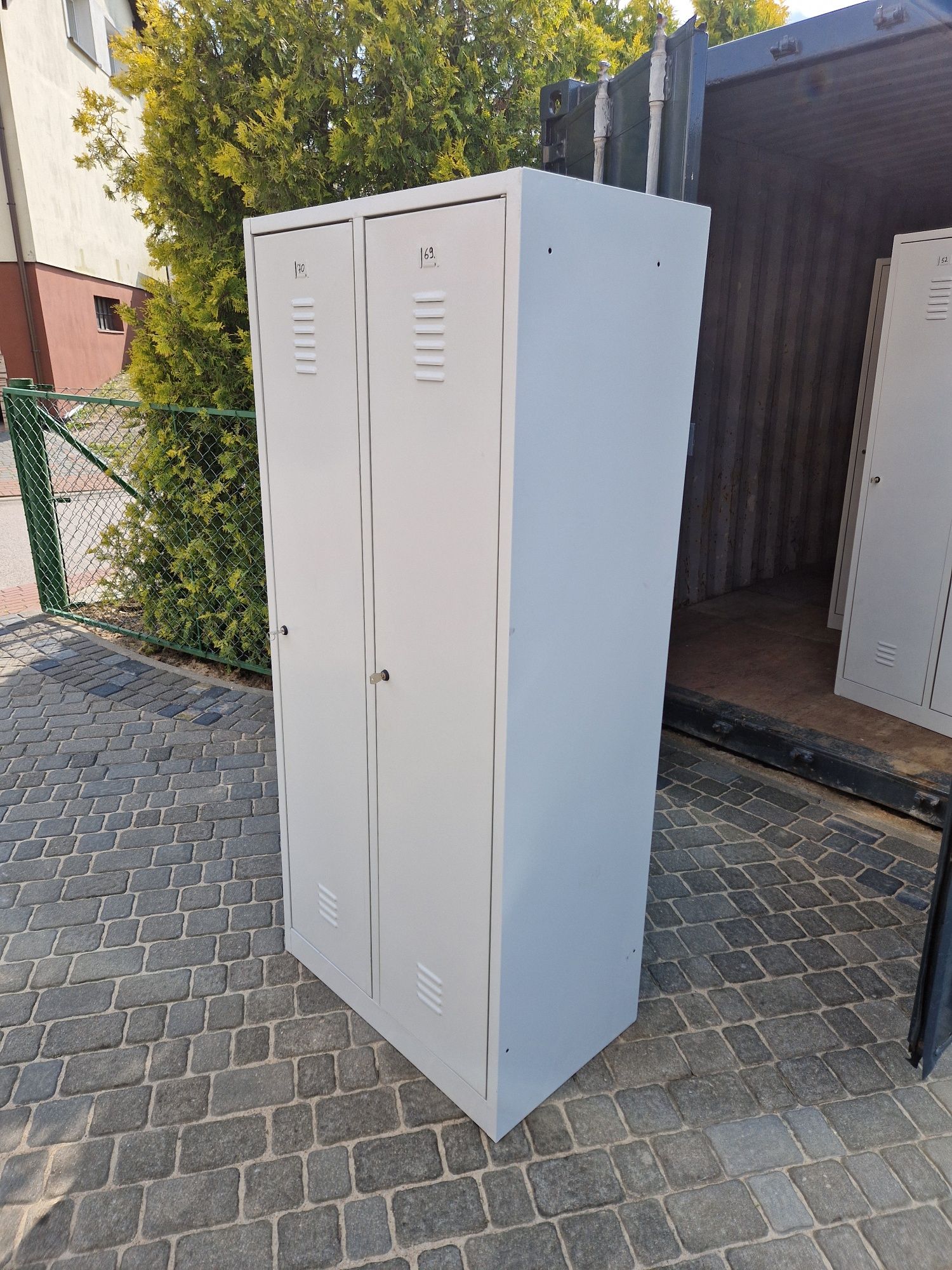 Szafka metalowa BHP 2 komorowa 180x80x50 dla pracowników