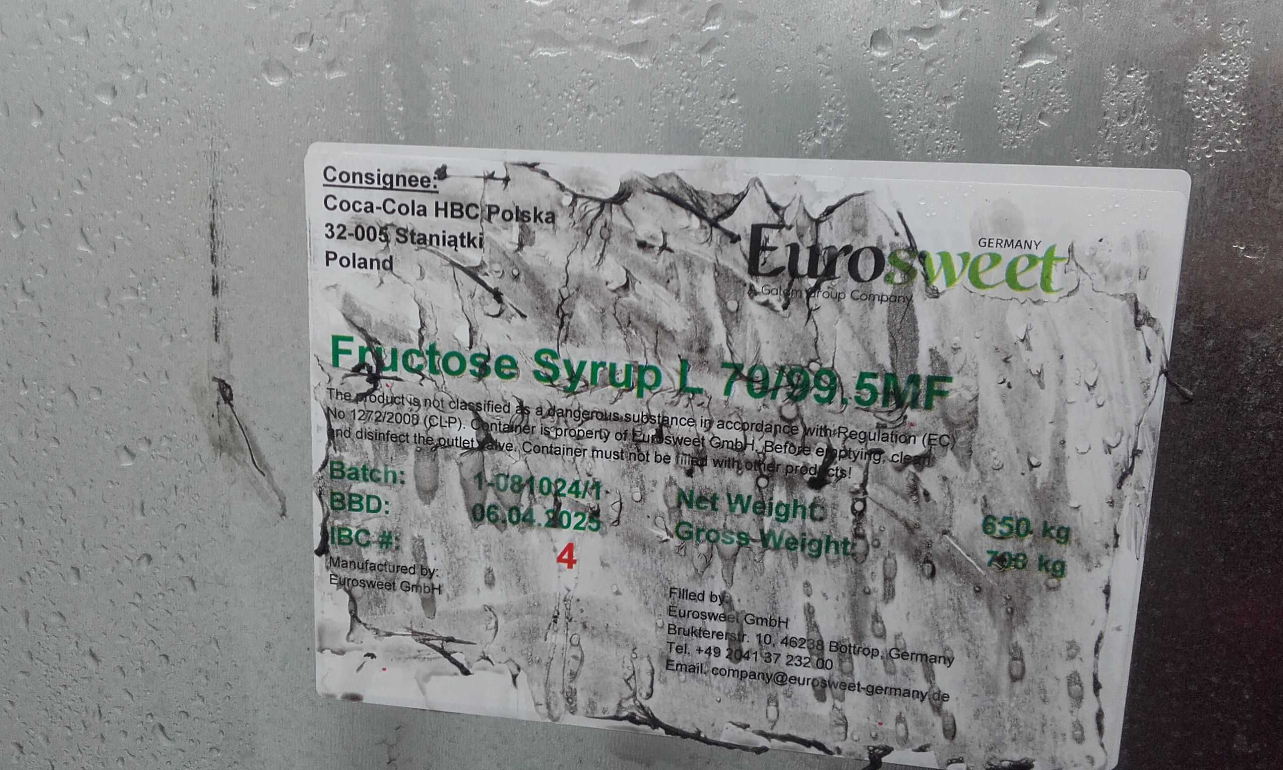 Mauzer zbiornik pojemnik 600l spozywczy na wode pitna
