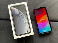 Iphone XR smartfon Apple telefon 64gb czarny zadbany pudełko etui