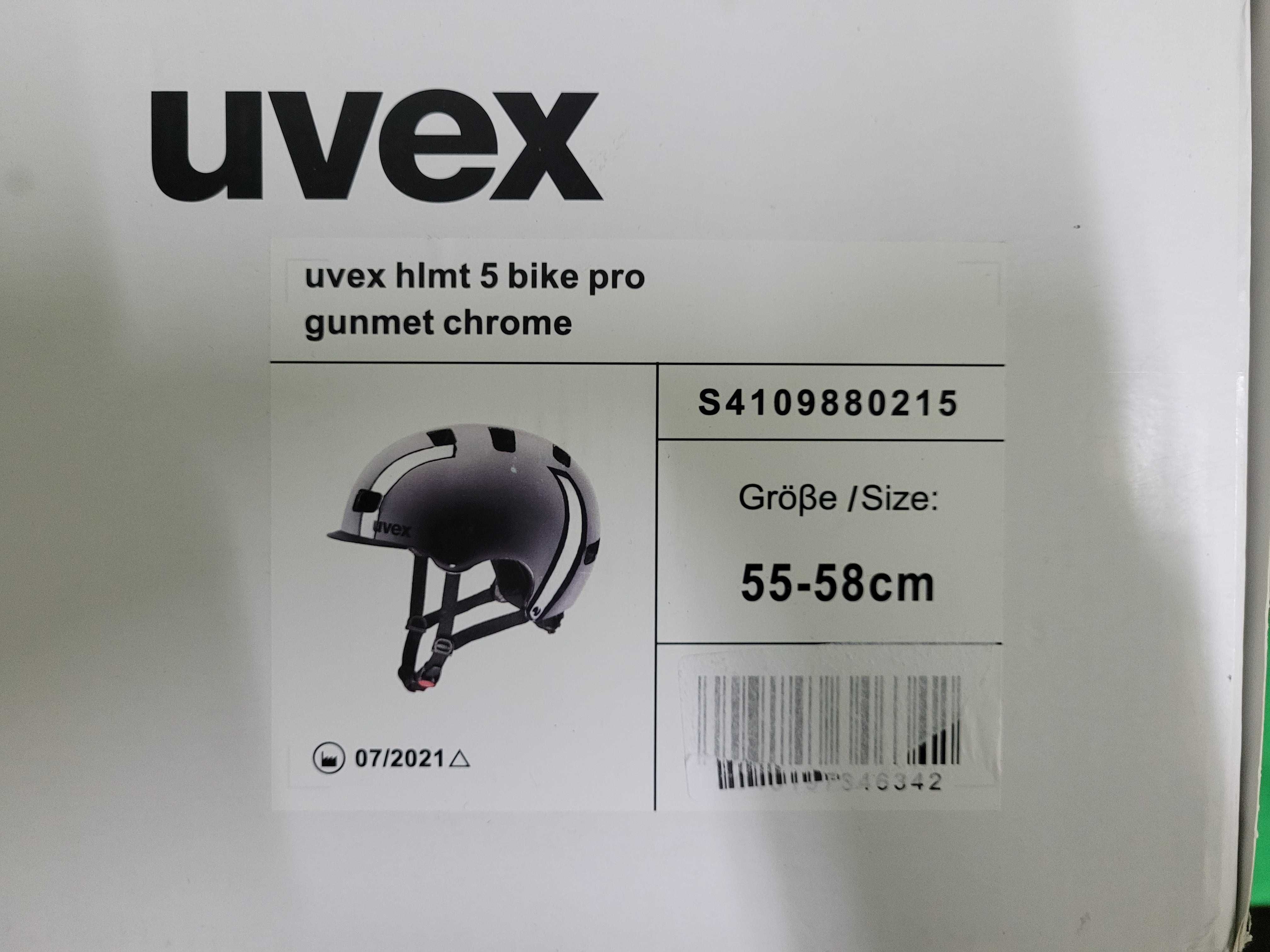 Kask UVEX hlmt 5 bike pro gunmet chrome 55-58 cm (7-14 lat) NOWY