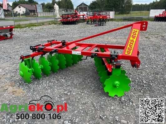 Brona talerzowa Oskar dwuwalcowa 1,6m 2x7talerzy