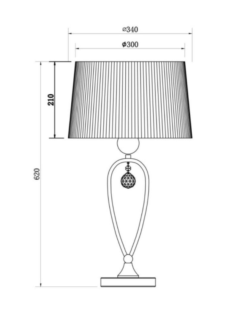 Duża czarna lampa stołowa z abażurem Bello Zuma Line