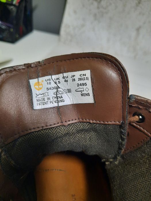 męskie skórzane botki do kostki marki Timberland