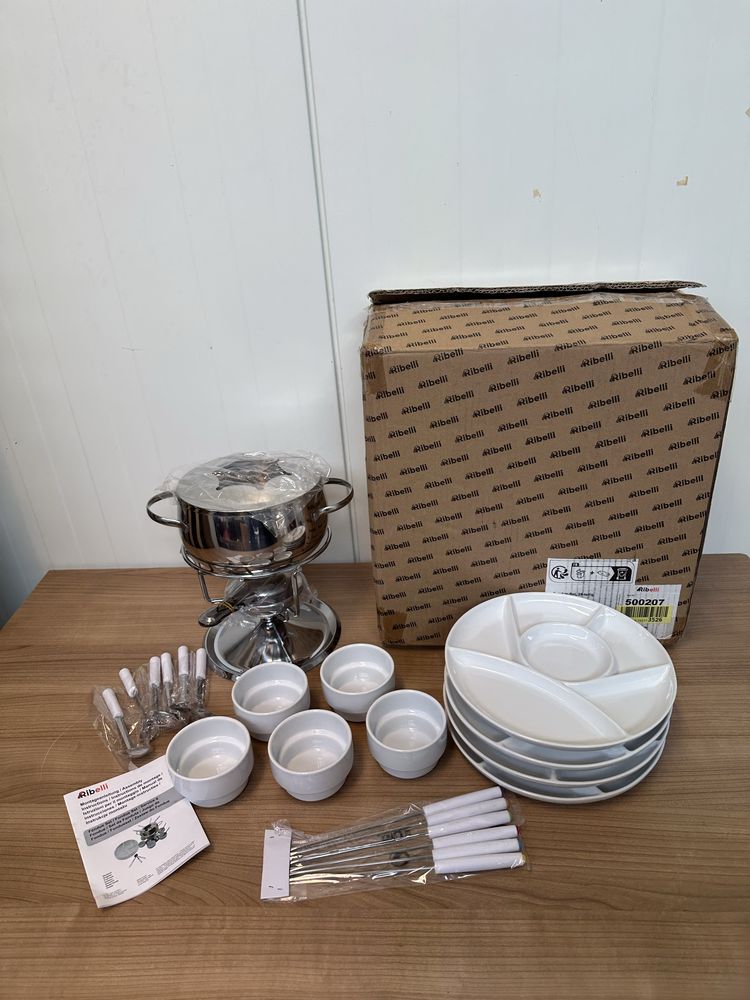 Ribelli zestaw do Fondue (talerze,miseczki,widelce)