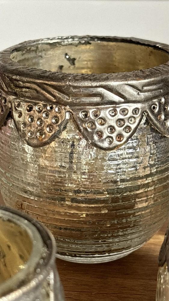 Zestaw świeczników tealight szklanych 6 sztuk