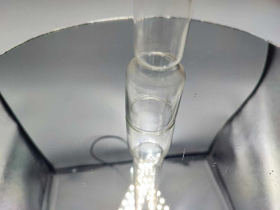 Stary klosz,kominek,śr.39 mm.wys.25 cm.