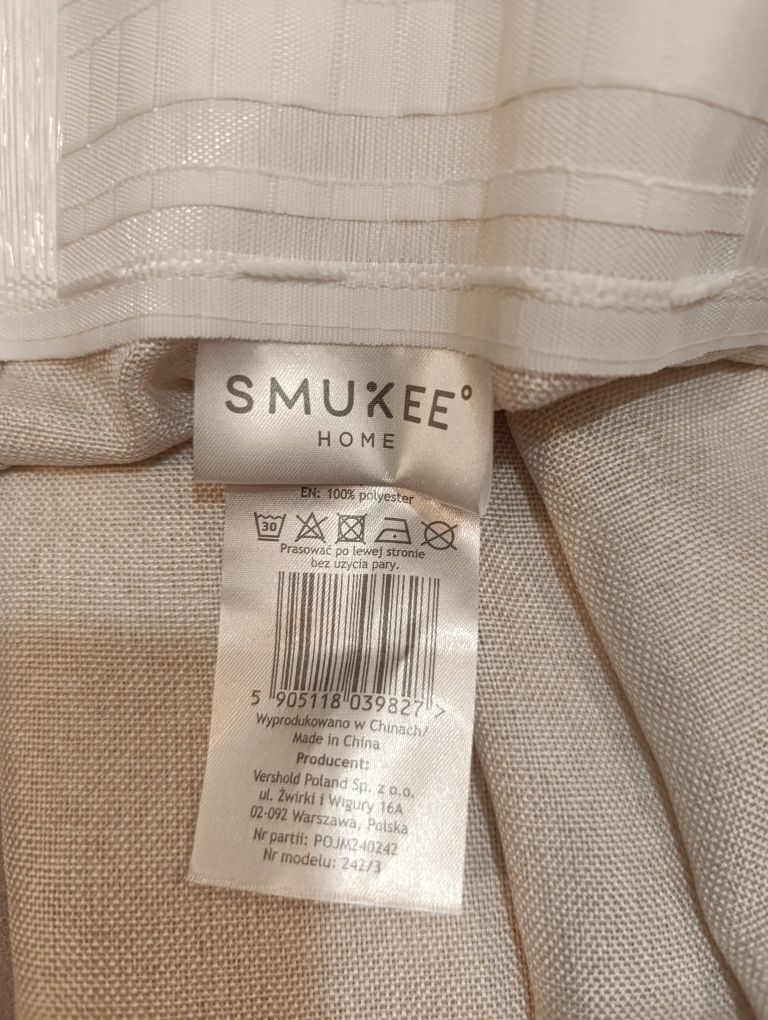 Zasłona na taśmie beżowa