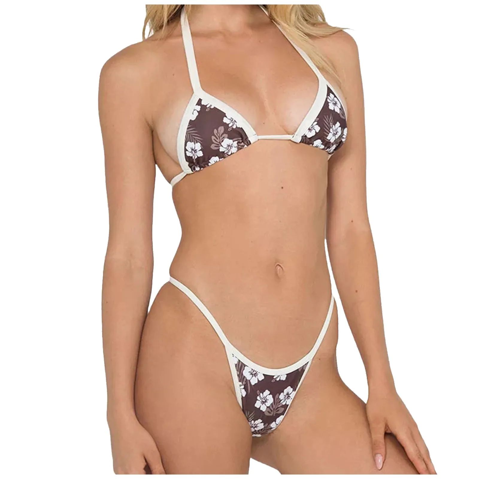 Sexy Strój Kąpielowy w Stylu Vintage Mini Mikro Bikini Brazylijskie -L