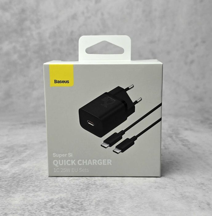 Мережевий зарядний пристрій Baseus Super Si 25W With cable Type-C NEW