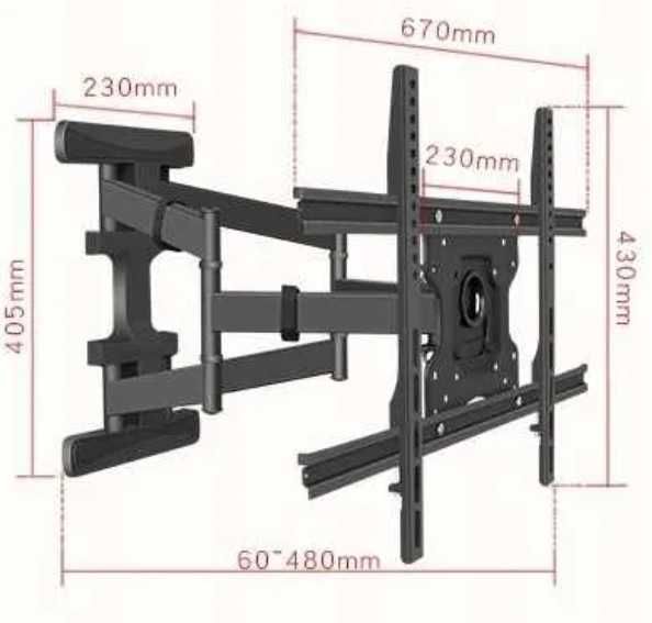 Uchwyt do telewizora TV 23-70 cali Nowy Czarny