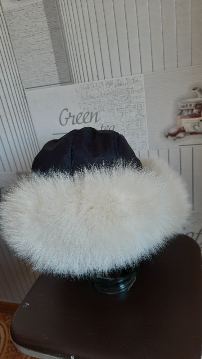 Шапка ушанка женская, подростковая 57 см, Saga Furs
