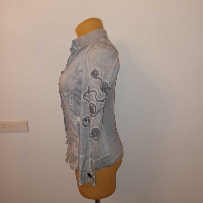 BOTTEGA bluzka tunika ciekawy oryginalny elegancki wygląd L/XL+