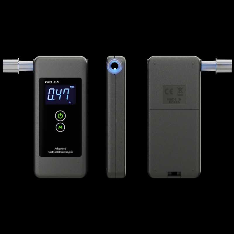 PRECYZYJNY Alkomat elektrochemiczny PRO X-5 z pamięcią pomiarów + Etui