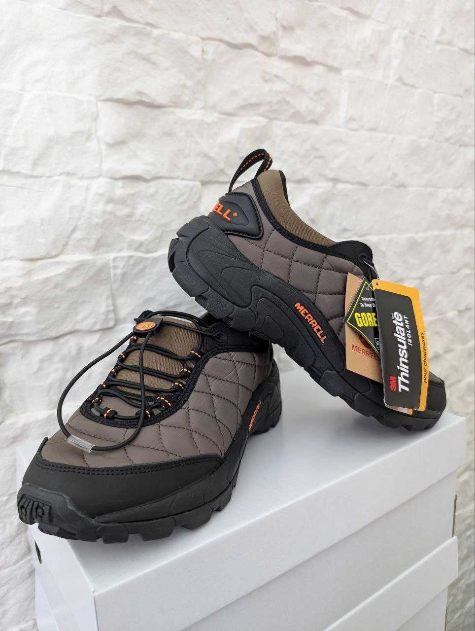 Зимові Чоловічі Кросівки Merrell Moc Brown Haki (Флис) 43-46