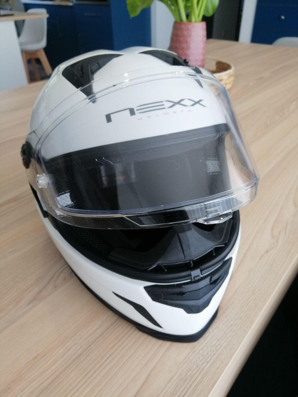 Capacete Nexx XR2 branco com pouco uso