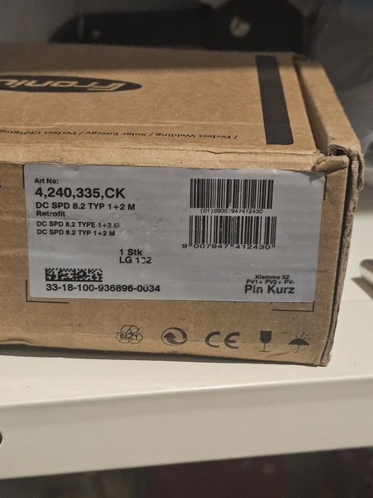 Fronius Ogranicznik przepięć DC (1+2) dla falowników SYMO 3-8,2kW