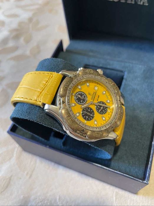 Relógio FESTINA | Yellow Sun | Bracelete Nova Pele | C/ Caixa Original