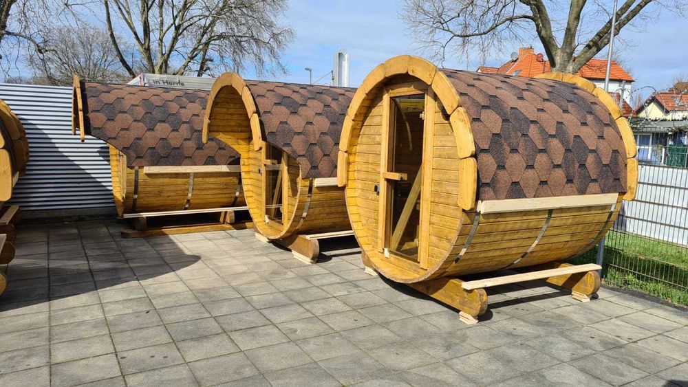 Sauna Ogrodowa Beczka Ruska Bania Sauny z piecem Różne wielkości