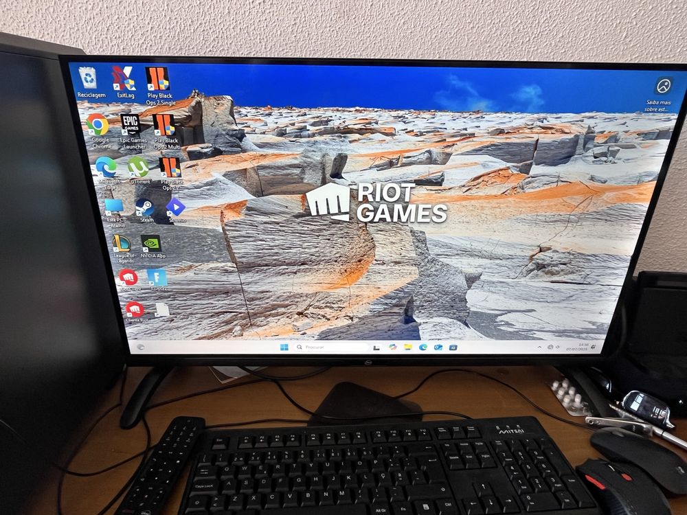 Pc gamer gtx 1650 roda league of legendes muito bem