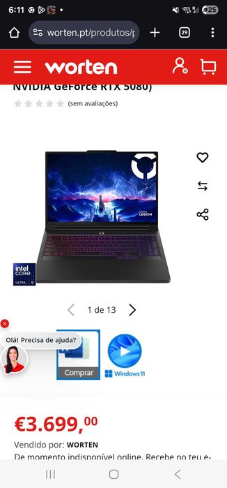 Lenovo Legion Pro 7i Gaming Laptop 16"