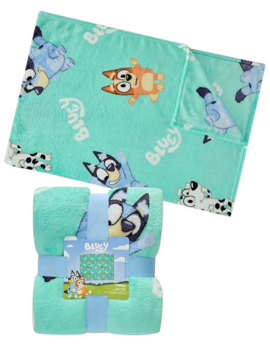 Ciepły kocyk dziecięcy Bluey koc polarowy 120x150cm prezent