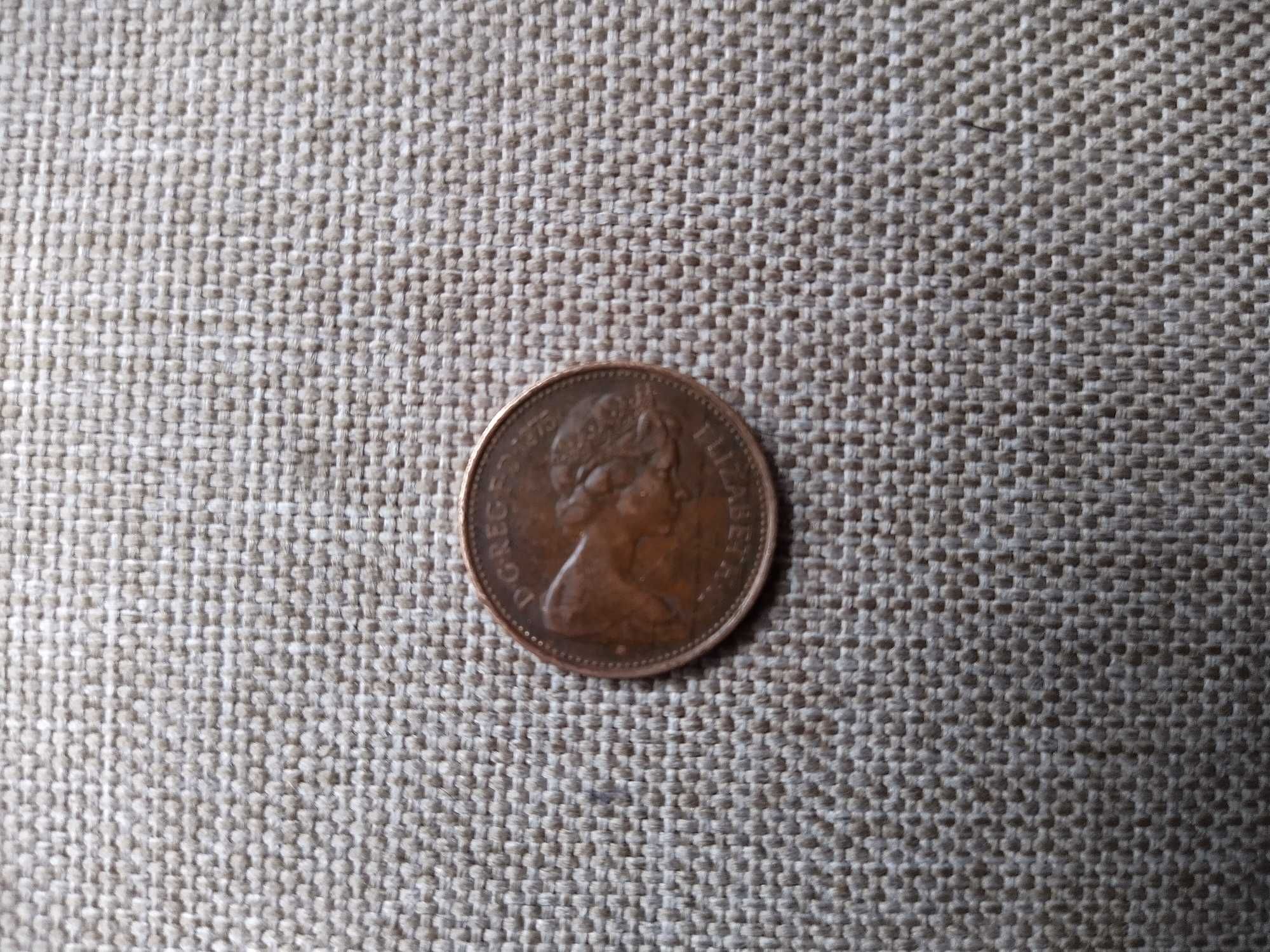 Moneta kolekcjonerska 1 New Penny 1975r. Destrukt menniczy.