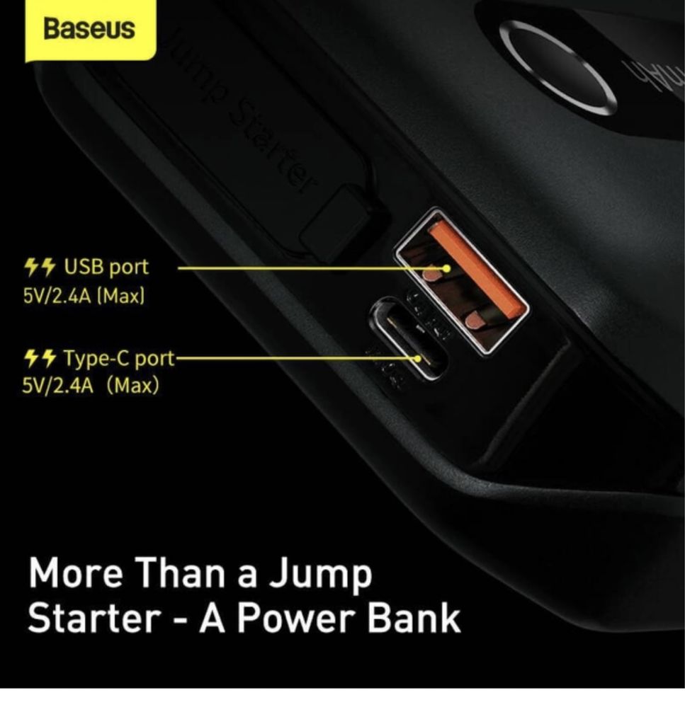 Пускозарядний пристрій Бустер Baseus Car Jamp Starter Super Energy 3