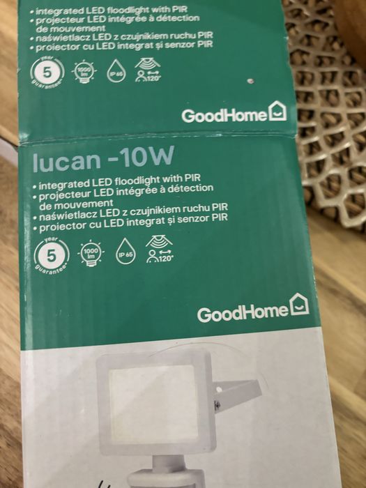 Naświetlacz GoodHome Lucan z czujnikiem ruchu 10 W biały