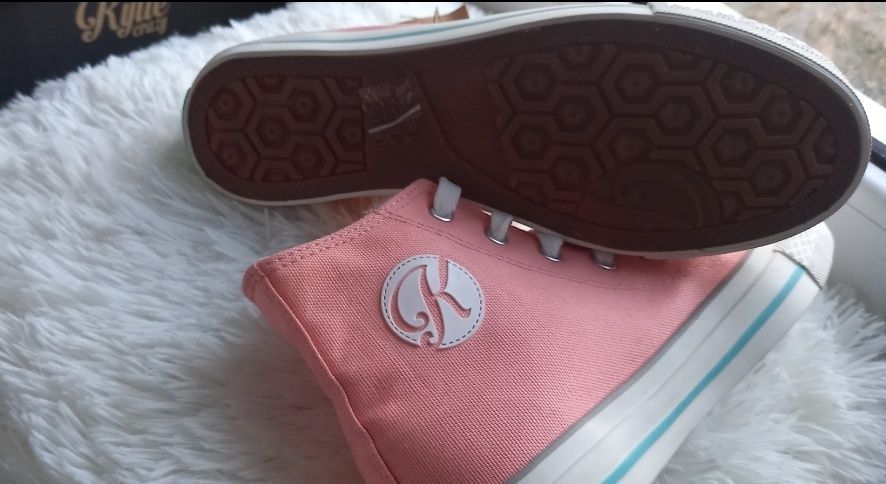 Wysokie trampki Kylie, nowe, 39, różowy/ łososiowy