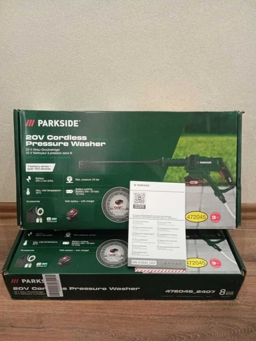 Акумуляторна мийка високого тиску Parkside PDRA 20-Li A1