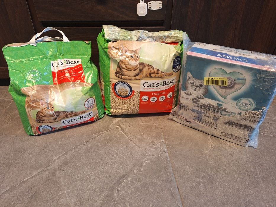 Żwirki dla kota - cat's best i sanicat 18,9kg