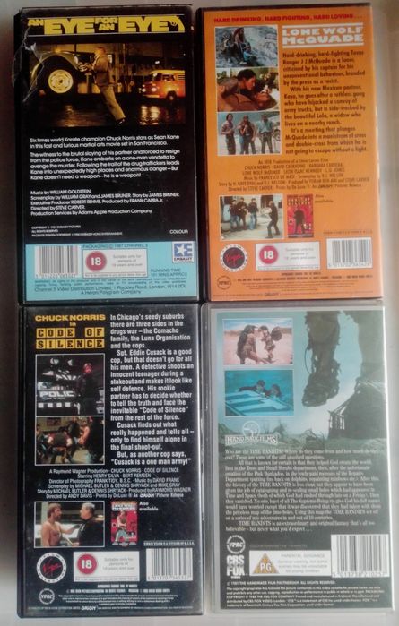 Chuck Norris Cassetes VHS Váriadas Anos 60/70/80