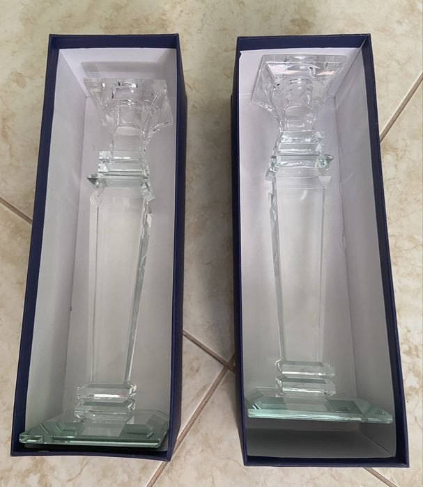 Свічник скляний 25 см