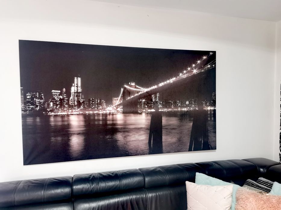 Foto obraz na płótnie Most Brookliński 210x120 cm, podświetlenie led