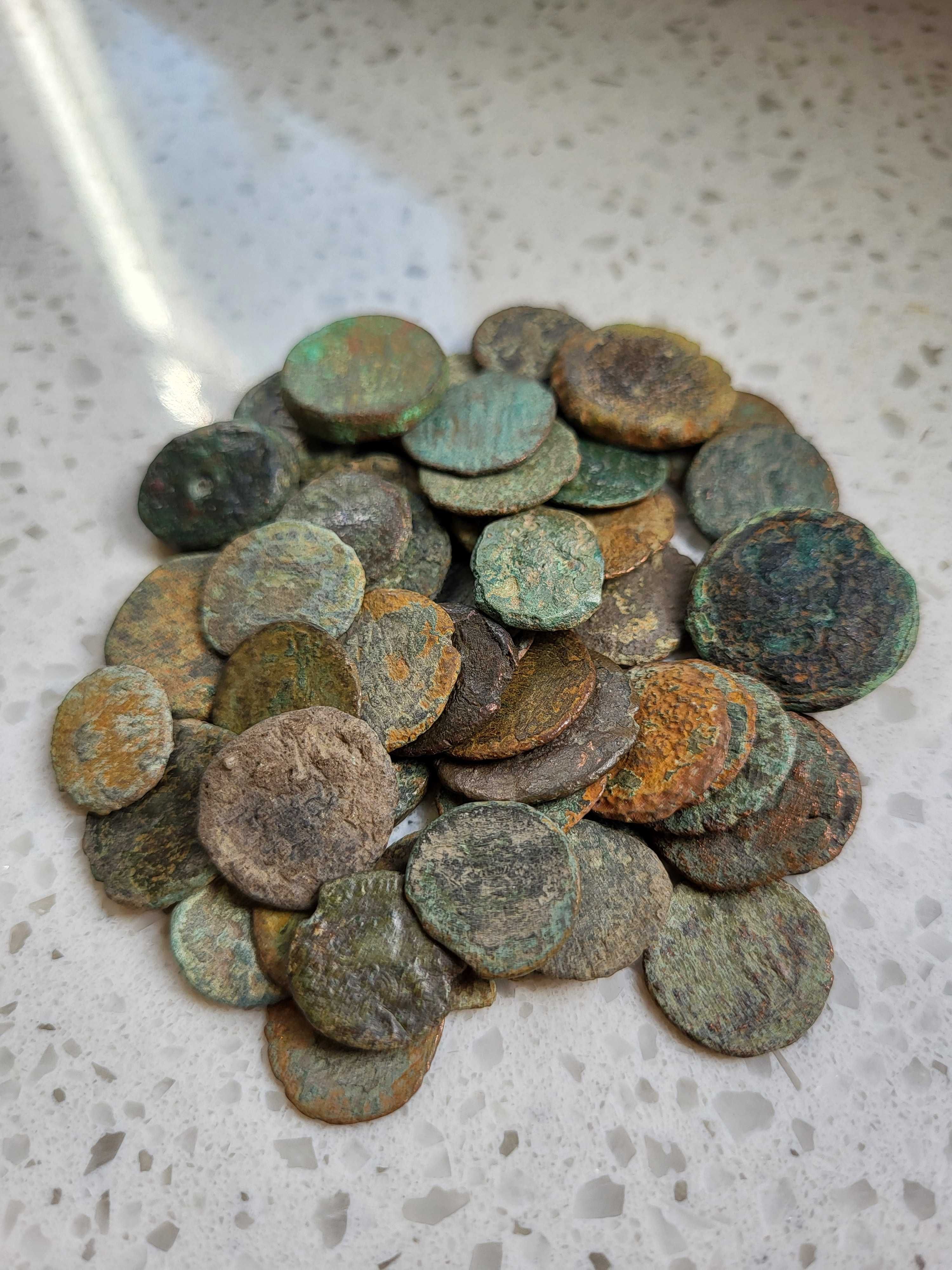 LOT monet antycznych do czyszczenia Grecja Rzym - zestaw 50 sztuk!