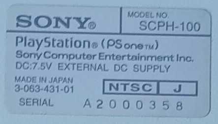 PlayStation PSX PS1 PSone japońskie NTSC-J scph-100