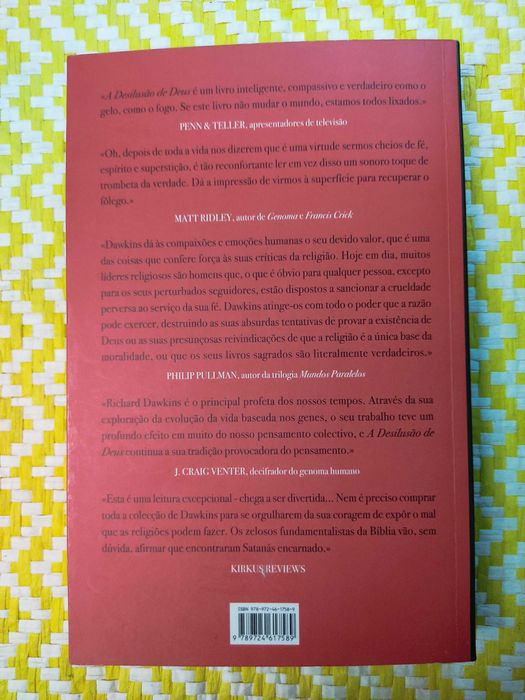 A DESILUSÃO DE DEUS
de Richard Dawkins