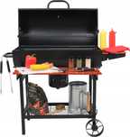 Grill Węglowy Beczka z Pokrywą Popielnik Ogrodowy Duży 71x35cm lund