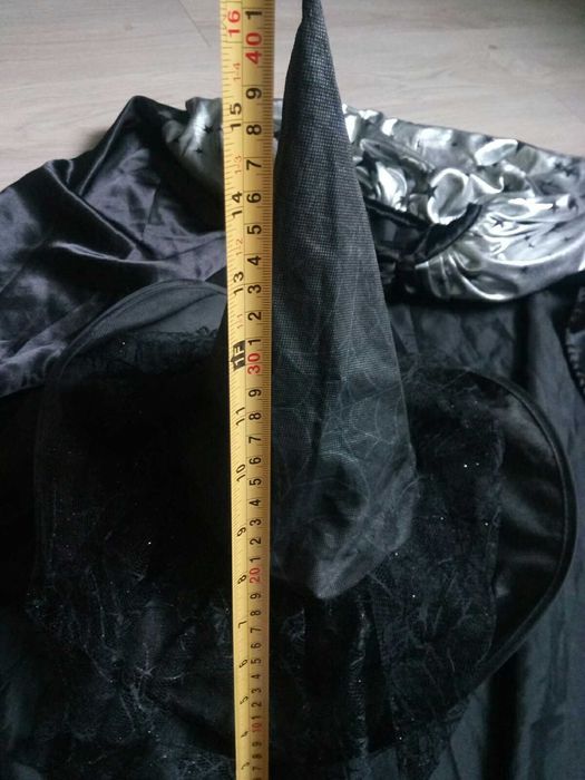 Костюм Феи Колдуньи Ведьмы Бабы Яги Накидка Цилиндр маскарадный плащ