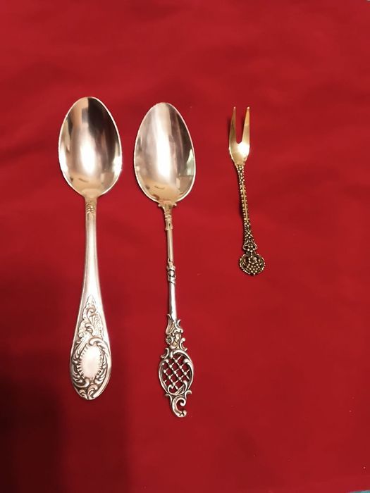 Серебряная чайная ложка 14.5 см 875 проба Каштан срібна ссср