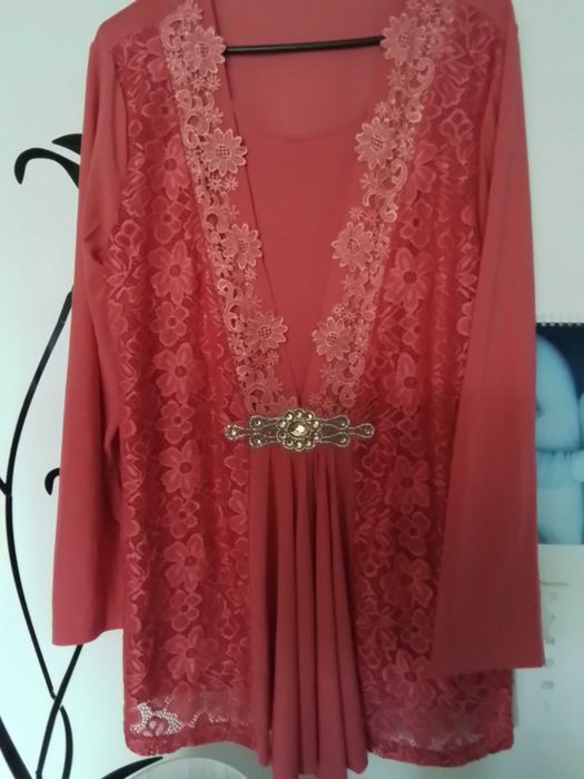 BLUZKA DAMSKA w kolorze koralowym