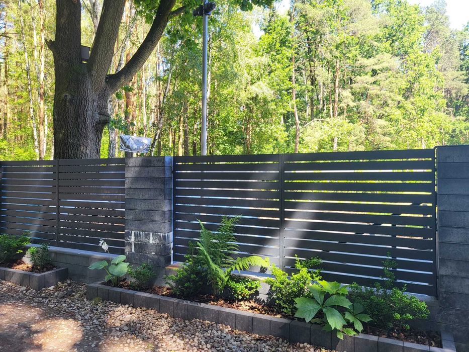 Ogrodzenie + brama przesuwna + furtka (używane)